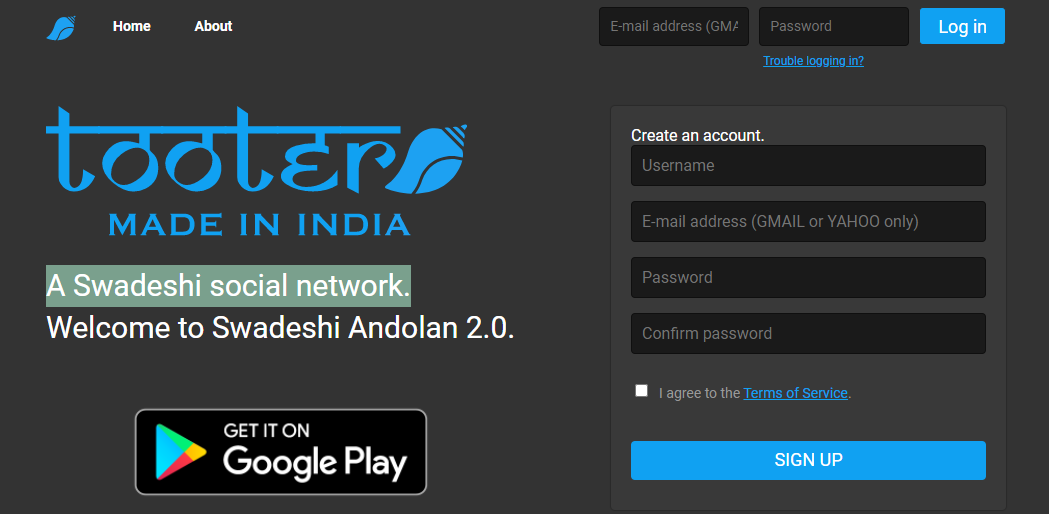 Tooter https://www.clubinfonline.com/2020/11/27/tooter-a-complete-swadeshi-social-network-app/
